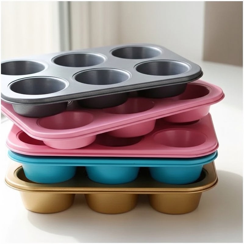 عام صينيه كب كيك جرانيت 12عين هي الخيار المثالي لعشاق الكيك. تتميز هذه الصينية بجودة عالية ومرونة تجعلها مثالية للاستخدام اليومي. بفضل تصميمها الفريد، يمكنك استخدامها لعمل كب كيك شهي وفطائر ووافل بسهولة وراحة. - Image 2